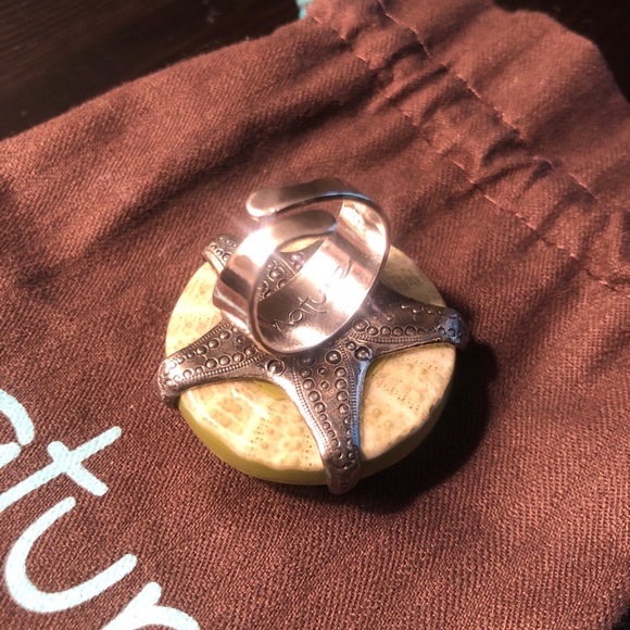 Nature Bijoux Sea Urchin & Silver Adjustable Size Ring - Picture 5 of 5